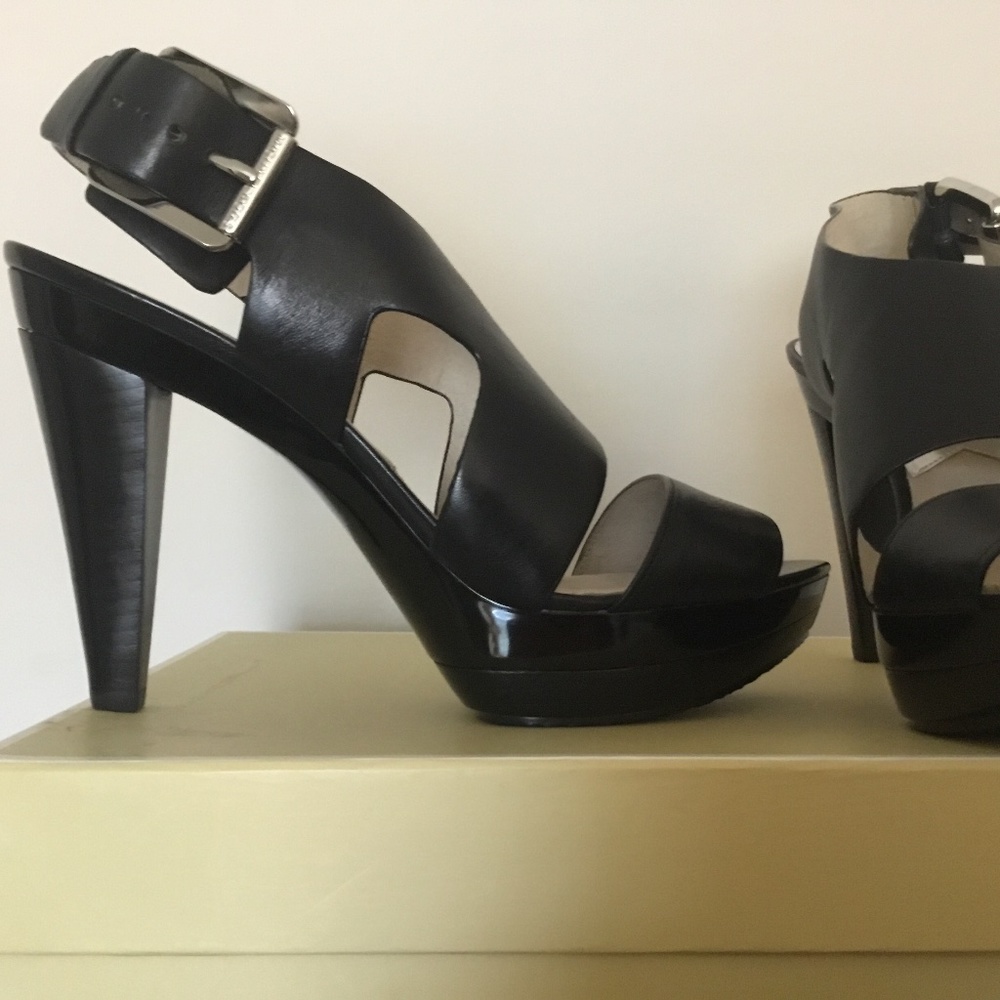 Michael Kors open toe platform heel shoe